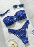 XS - L Polka Dot Bandeau Bikini Women Swimwear Female Swimsuit Two-pieces Bikini Set Brazilian High Cut Bathing Suit Swim Lady