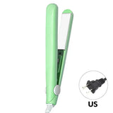 Cute Mini Travel Hair Straightener EU/US Portable Hair Styling Iron Bangs Styling Hair Iron Set Curl Ends Hair Clip Hair Beauty