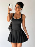 Womens Summer Dresses Tennis Dress w/Built-in Shorts Hotsweet Dress Sportswear Woman Gym Dresses Golf Outfits Sport Yoga Clothes