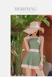 New Super Fairy Skirt-style One-piece Waist-covering Belly Slimming Conservative Steel Support Gathered Swimming Suit