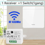 86 Wireless Light Wall Switch RF 433Mhz Remote Control Mini Relay Receiver Smart Lighting Switch For Lamp LED 10A 110V 220V 1pc