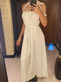 5 Colors Hollow Out Backless Crochet Knitted Tunic Beach Cover Up Cover-ups Beach Dress Beach Wear Beachwear Female Women V5429
