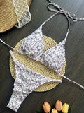 Leopard Halter Scrunch Butt Micro Thong Bikini Women Swimwear Female Swimsuit Two-pieces Bikini Set Bather Bathing Suit Swim