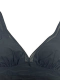 2026 Mesh Swimsuit Women One Piece Black Strappy Large Plus Big Size Swimwear Female Bathers Bathing Swimming Swim Suit 0XL-5XL