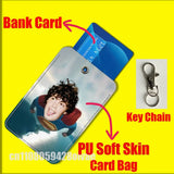 J-Jack Champion American Actor For ID Clips Credit Bank Bag Bus Meal Card Holder Cover Pocket Decoration Keychain