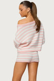 Women's spring suit 2026 European and American spring and summer women's fashionable lady solid color sweater short skirt suit