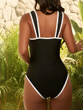 S - XL 2026 Sexy Splicing Cut Out Women Swimwear High Leg Cut Monokini Bather Bathing Suit Swim One Piece Swimsuit Female K8126