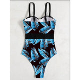 Print Push Up Swimsuit One Piece Swimwear Women High Waisted Swimming Suit Brazilian Monokini Bodysuit Beach Wear Bathing Suit