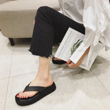 2025 Women's Flat Flip Flops Sandals Black White Summer Shoes Casual Outdoor Wear Beach Vacation Slides