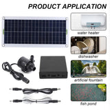 50W/30W/5W  DC 12V Low Noise Brushless Solar Water Pump Kit for Pool Black Outdoor Waterfall Fountain Garden Pool Pond Bird Bath