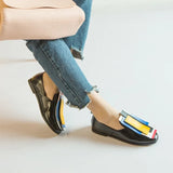 Women Oxfords Mules The Heel Is 1.5CM Low 2025 Summer Slip-on Casual Mixed Color Ladies Shoes Plus Size 41 42 43