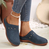 Lightweight Wedge Heel Mules Slippers Women Summer Hollow Out Slides Shoes Woman Plus Size Thick Sole Outdoor Sandals Female