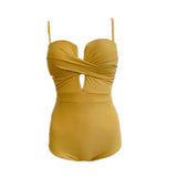 New One-piece Swimsuit Women Japan and South Korea Twist Bag Sexy Big Breasts Gathered Swimsuit