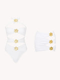 Sexy Starfish Bikini Set With Skirt Women Two-Pieces Swimsuit 2025 New High Fork Skirt Set Biquini Swimwear For Girl Clothing