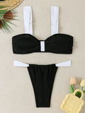 Strappy Bikinis 2026 Women Padded Thong Swimwear Female Sexy Swimsuit Solid Bathers Bathing Swimming Swim Suit Beachwear