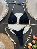 Heart-shaped Halter Micro Thong Bikini Female Swimsuit Women Swimwear Two-pieces Bikini Set Brazilian Bather Bathing Suit Swim