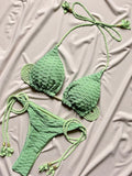 2026 new sexy bikini set with braided straps and split swimsuit 2-piece beach swimsuit