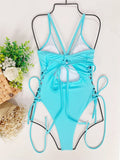 DEKA Underwire Swimwear Women Lace Up One Piece Swimsuit Bandage Female Backless Monokini Bather Bathing Suit Swim Lady