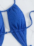 Halter Metal Rings Hollow Out Female Swimwear One Piece Swimsuit Women High Cut Monokini Backless Bathing Suit Swim Beachwear
