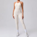 Women's Yoga Jumpsuits Sports Fitness Hip-lifting Cross Beauty Back Adjustable Straps One-piece Training Workout Gym Bodysuits