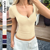 2026 Women's New Y2K Hot Girls Sexy Vest Short Sleeve T-Shirt Tops