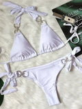 Luxury Rhinestones Bikin 2026 New Women Solid Red Blue Bandage Cross Diamond Thong Swinsuit Beach Bathing Suit Swimwear Biquini