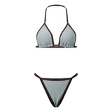 2026 New Women 2 Piece Bikini Set Halter Bra Tops and Thongs Swimsuits Casual Sexy Bathing Suits for Beach Pool