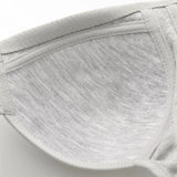 Women's Bra Wire-Free Front Closure Solid Color Full Coverage Fixed Cups More Considerate for Middle-Aged And Elderly Individual