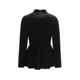 French-style Elegant Stand-up Collar Tie-waist Slim-fit Pleated Long-sleeve Shirt For Women With Waist Lace Cake Skirt QXS5
