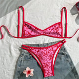 S - XL 2026 Sexy Printed High Leg Cut Bikini Female Swimsuit Women Swimwear Two-Pieces Bikini Set Bather Bathing Suit Swim V8037