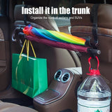 2pcs Car Trunk Storage Hook For Bag Umbrella Fishing Rod Holder Universal Seat Back Organizer Bracket Interior Stowing Tidying