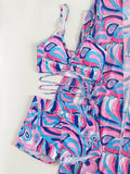 Sexy Print Bikini 2026 Women High Waist Swimsuit Cover Up Swimwear Female Lady Bathing Suit Swimming Summer Beachwear