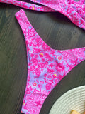 Sexy Colorful Floral Printed Bandeau Bikini Female Swimsuit Women Swimwear Two-pieces Bikini set Bather Bathing Suit Swim