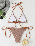 2026 Halter String Triangle Bikini Women Sexy Swimwear Female Mesh Swimsuit Solid Bathers Bathing Swimming Swim Suit Beachwear