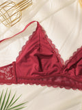 Women's sexy lace plus size bra without steel rin gathered push up straps adjustable breathable close fitting underwear MR2608