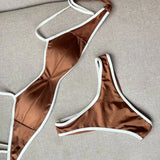 2026 Sexy Bikini Women Swimsuit Female Swimwear Bandeau Biquini Bathing Suit Shiny Swimming Suits Halter Bodysuit Beachwear