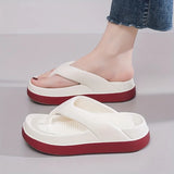 Woman Beach Flip Flops Fashion Summer Shoes 2025 Trend Girls Platform Sandals Soft EVA Non-slip Female Indoor Outdoor Slippers