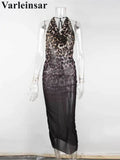 S - XL New Leopard Halter V Neck Backless Tunic Beach Cover Up Cover-ups Beach Dress Beach Wear Beachwear Female Women V7841