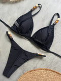 2026 Summer Sexy Bikini Set Women Swimwear Chic Bead Sling Bra Thong Swimsuit Micro Bikini Fashion Brazilian Beach Bathing Suit