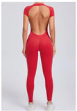 One-piece Yoga Padded Backless Suit Female Rompers Quick Dry Yoga Clothing Workout Bodysuits Scrunch Sports Jumpsuit Women