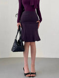 Pure Desire Style Gentle Sexy High Waist Slimming Ruffled Mid-Length Bodycon Mermaid Skirt Slim Women Mini Skirts 2026 New EVP8