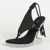 New Fashion Clip Toe Ankle Strap Irregular High Heels Walking Hollow Shoe Summer Party Women Platform Wedge Sandal Size 43