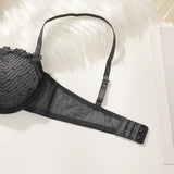 Women's Lingerie sexy bra polka dot thin style translucent flower sweet style lingerie push up braissereMR2639