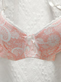 Women's 2-piece Sexy Bra With Printed Pattern And Steel Ring Gathered Push Up Bra Women's Daily Close Fitting Casual Bra A3154