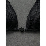 Halter Fishnet Bikini Women Swimwear Female Swimsuit Two-Pieces Bikini Set High Cut Leg Padded Bather Bathing Suit Swim V8339