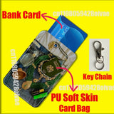 Moroccan Morocco Map Passport Card Holder Case For ID Clips Credit Bank Subway  Sleeves Storage Bag PU Leather Keychain
