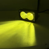 Car Spotlight 3 Inch White Yellow LED Pod Driving Work Light for Pickup Motorcycle Truck Offroad Roof Luggage Rack Lamp