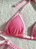 Splicing Wrinkled Pleated Bikinis 2025 High Cut Bikini Women Swimwear Female Swimsuit Two-pieces Bikini Set Bathing Suit Swim