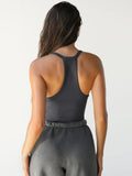 Sporty Style Tank Top Women Yoga Style Vest Solid Color Slim Fit Strapless Sportswear 2026 New Summer Dress up Female Clothing