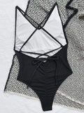 2026 V Neck Scrunch Butt Female Swimwear One Piece Swimsuit Women Backless Monokini Sexy High cut Bathing Suit Swim Bodysuit